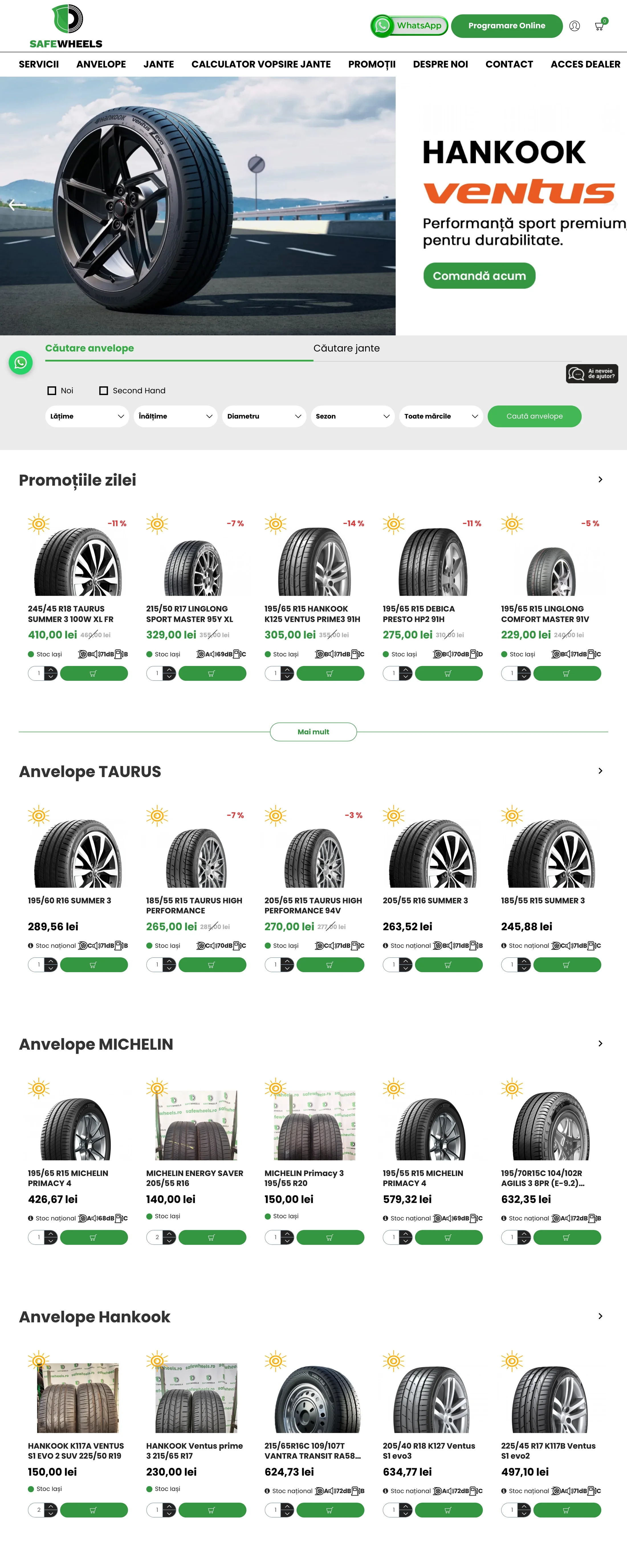 SafeWheels — magazin online de anvelope și jante