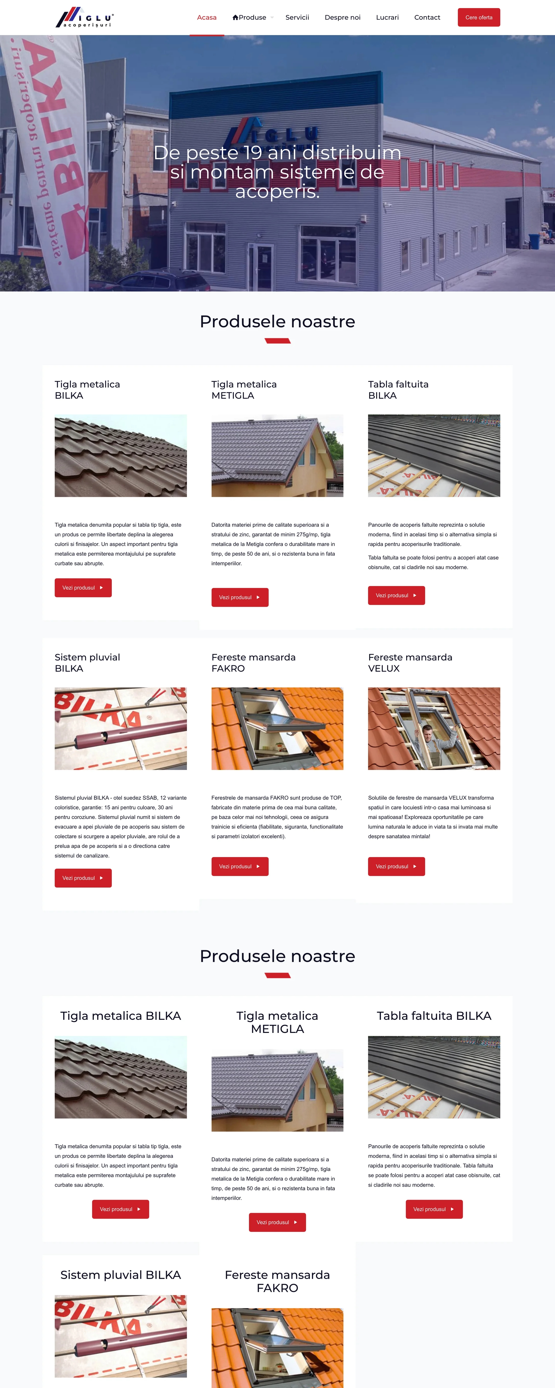 IGLU Buzău — Site pentru sisteme de acoperiș