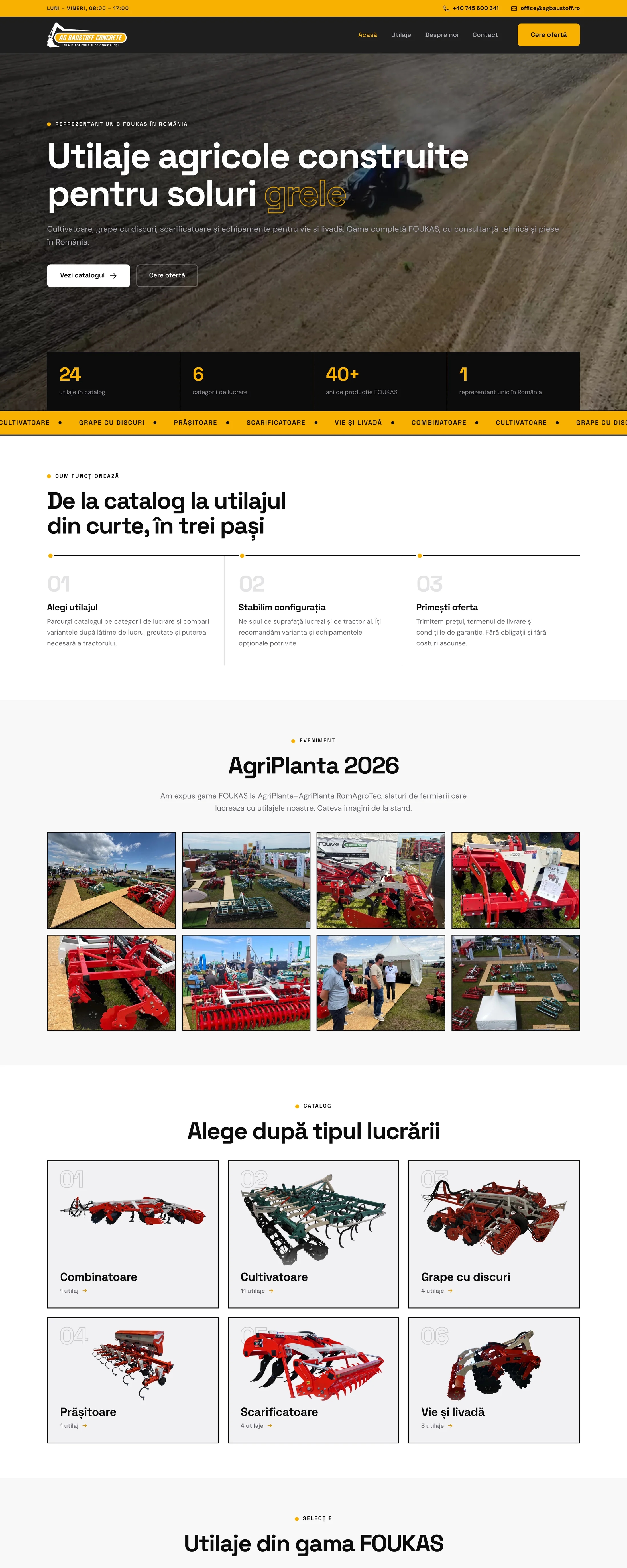 AG Baustoff — Site pentru utilaje agricole