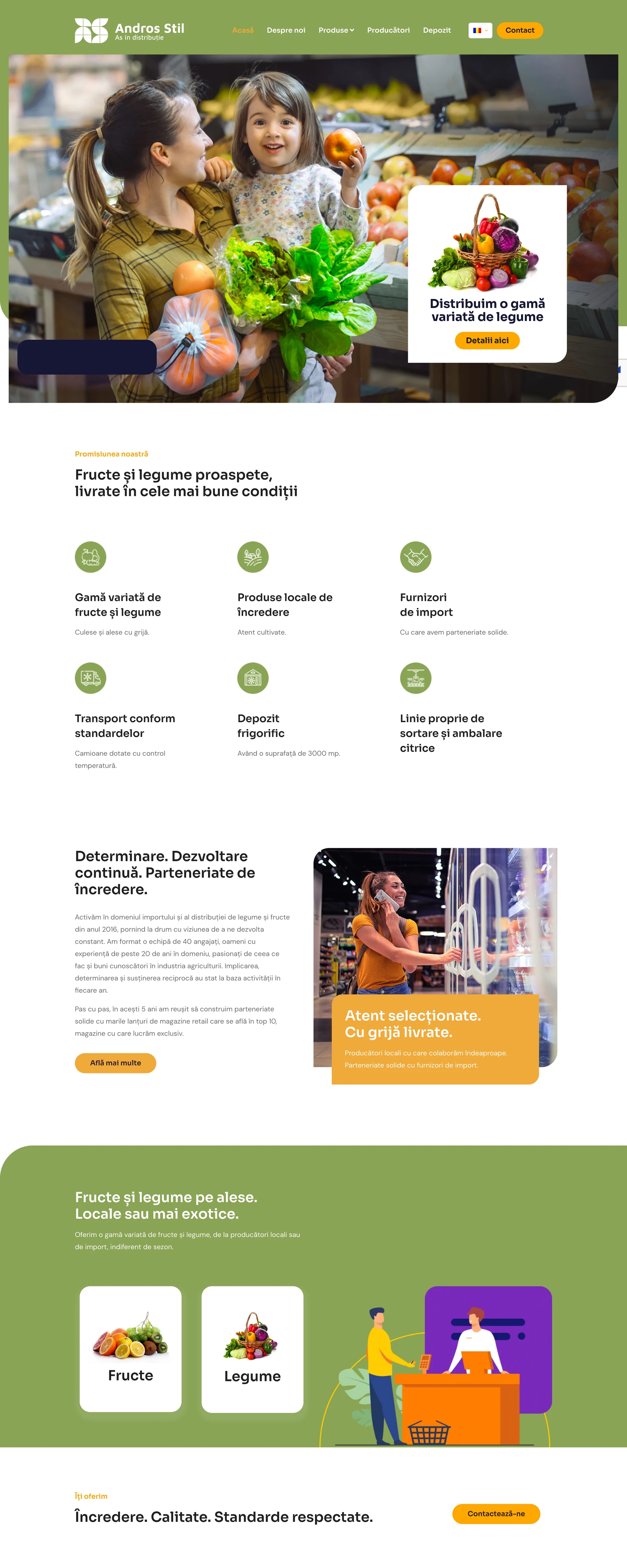 Andros Stil — Site pentru depozit de legume și fructe