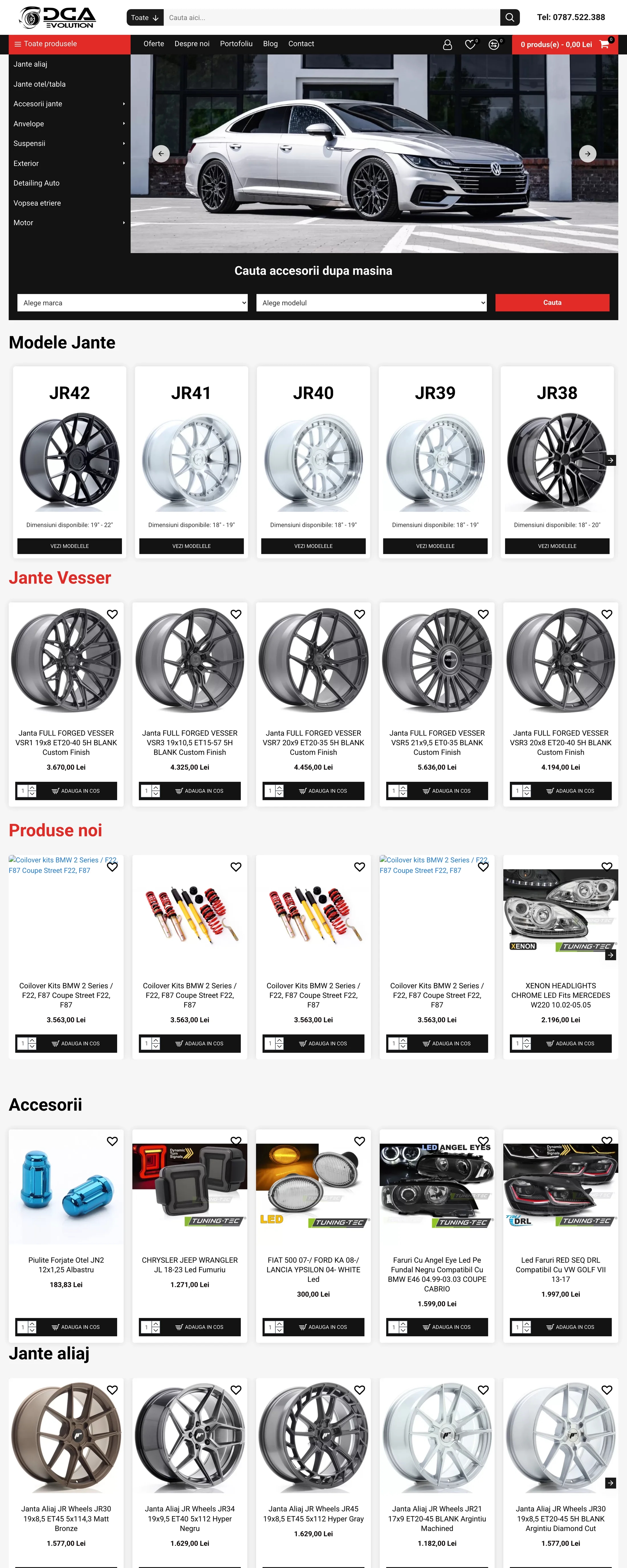 DCA Evolution — Magazin online de jante și accesorii auto