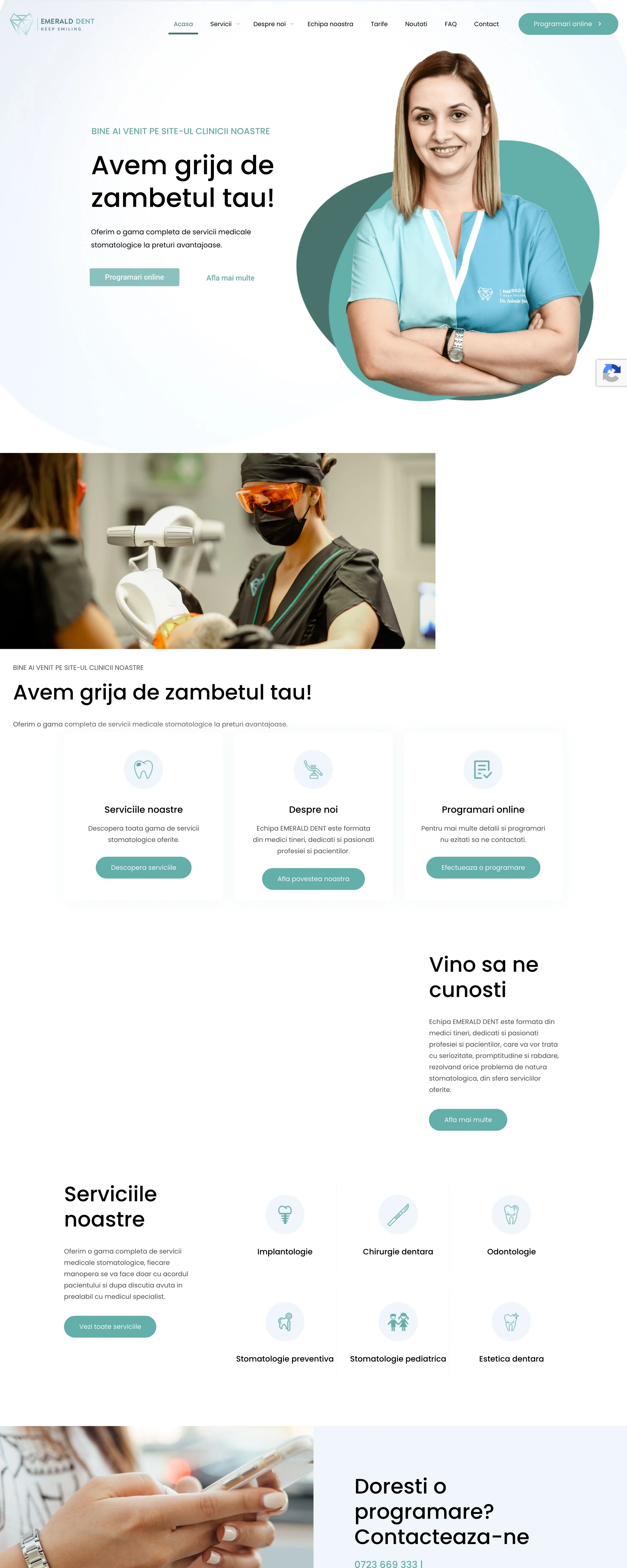 Emerald Dent — Site pentru clinică stomatologică