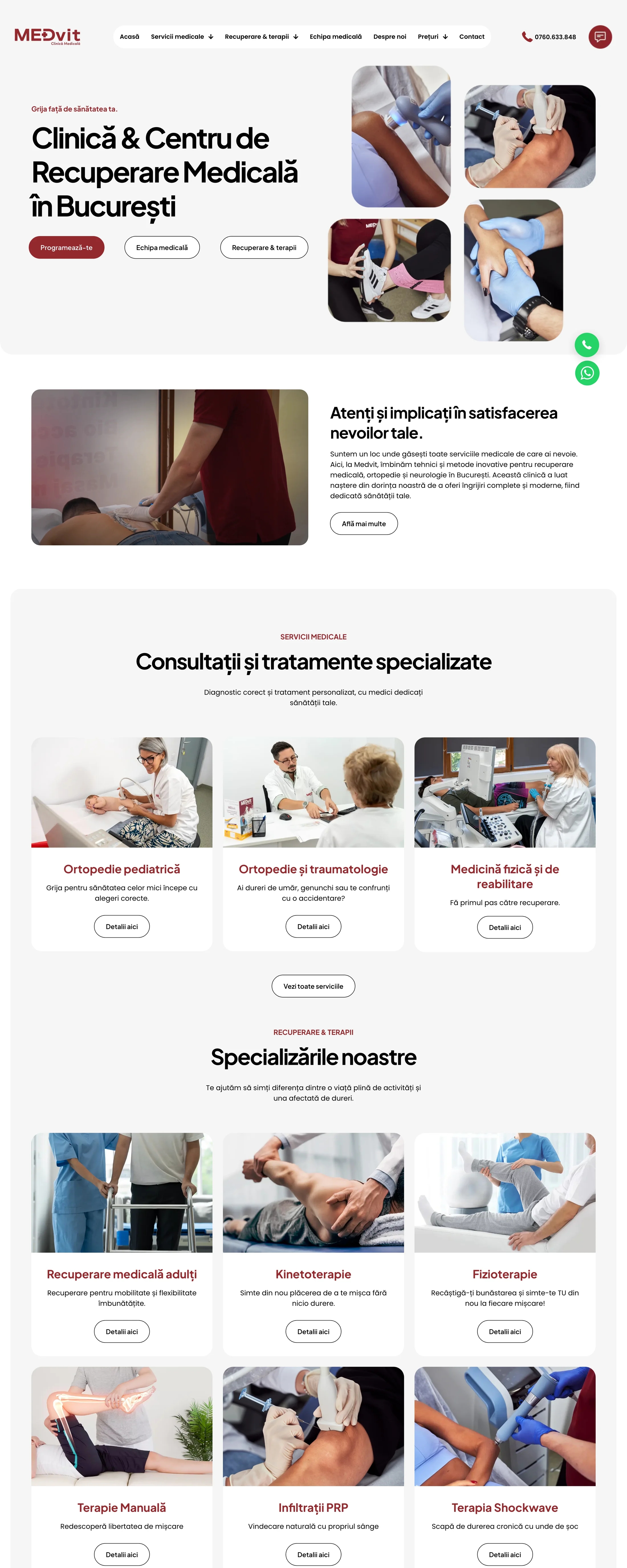 Medvit — Site pentru clinică de recuperare medicală