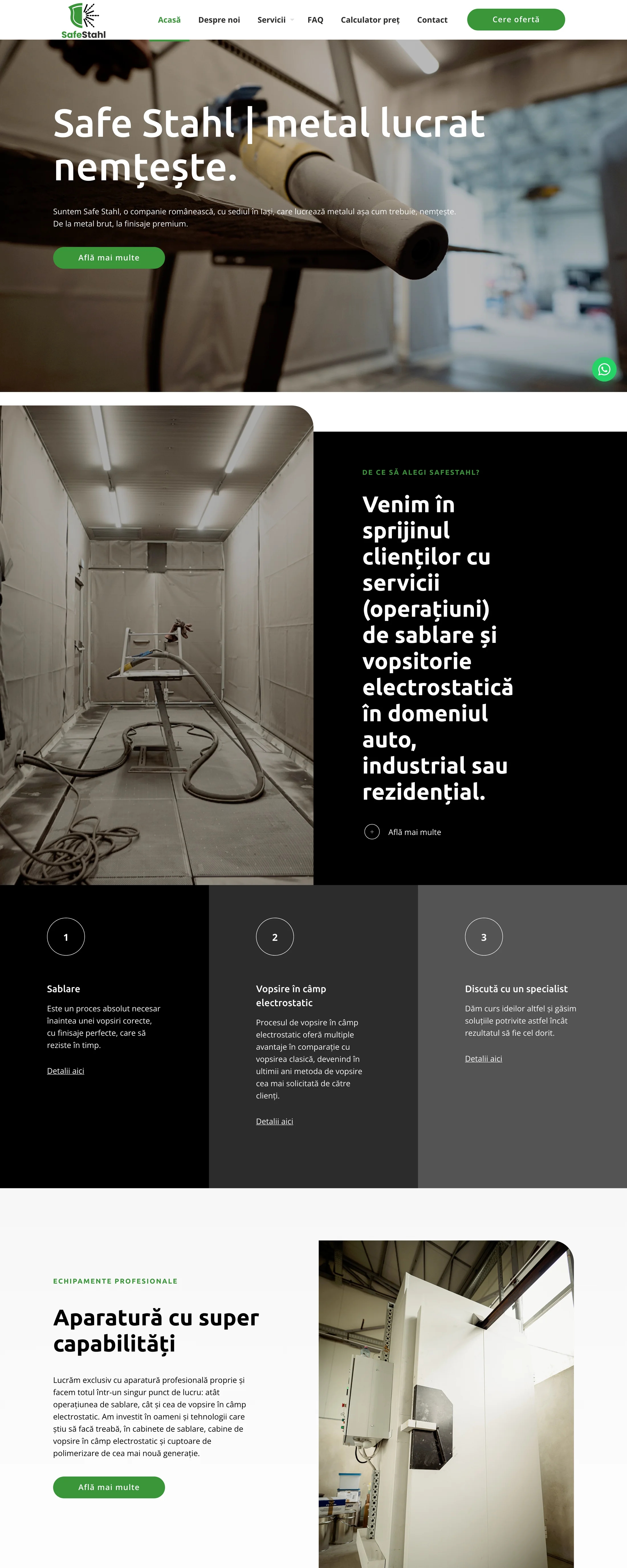 Safe Stahl — Site de prezentare pentru prelucrare metal