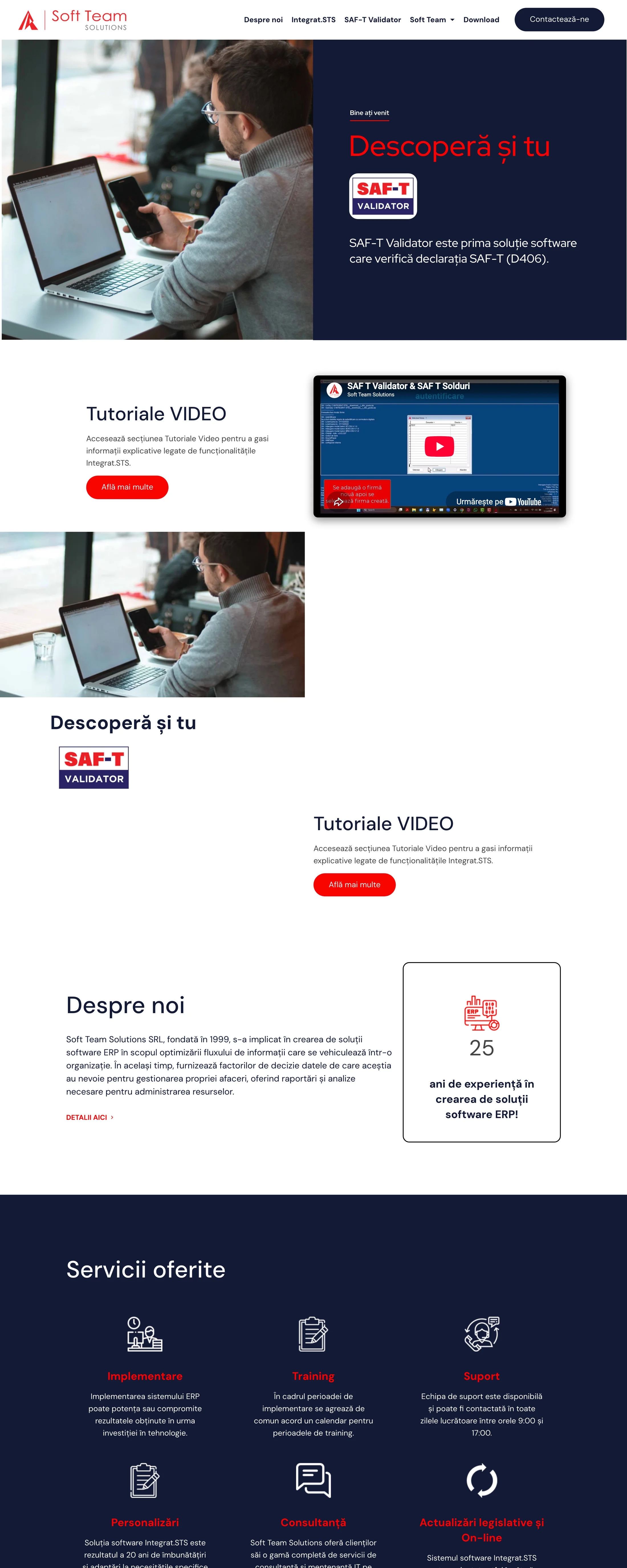 Soft Team Solutions — Site pentru soluție software SAF-T