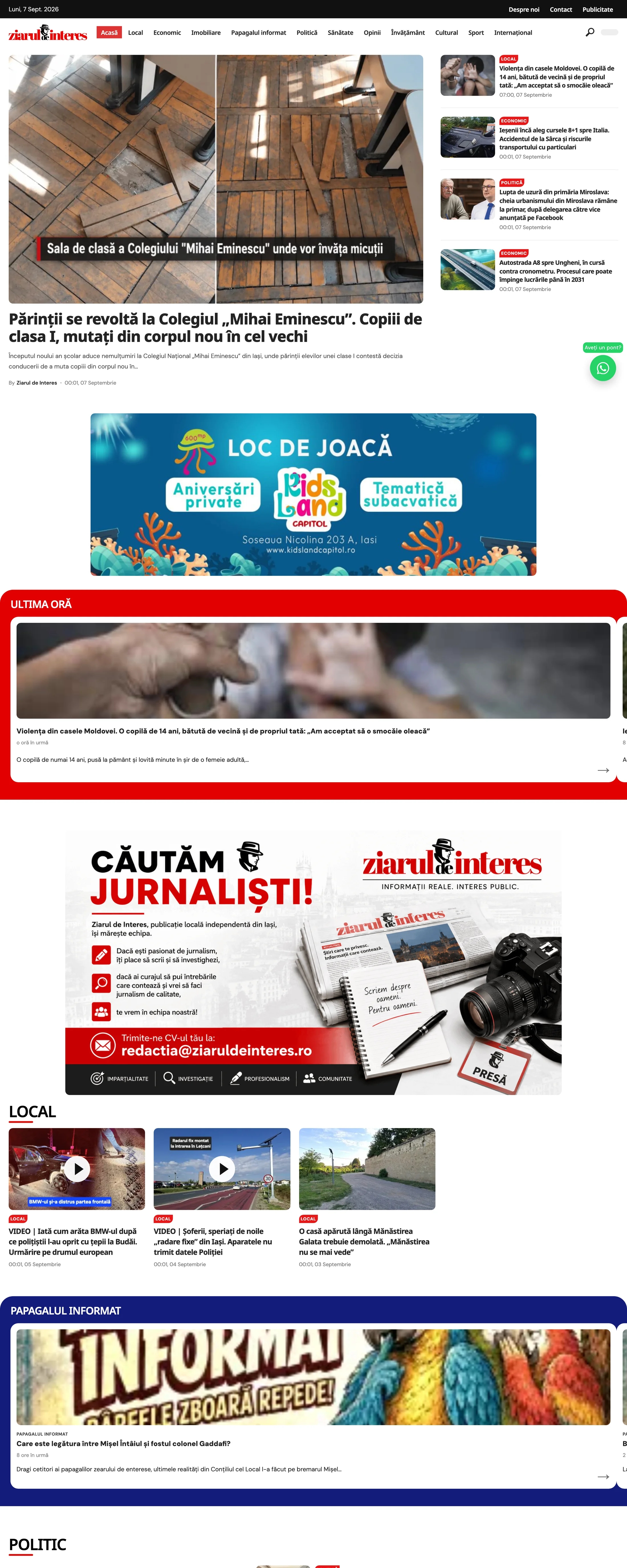 Ziarul de Interes — Publicație online de știri